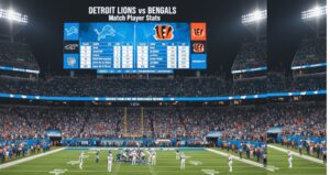 Detroit Lions vs Bengals Match Player Stats
