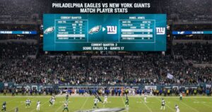 Philadelphia Eagles vs New York Giants Match Player Stats