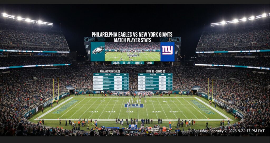 philadelphia eagles vs new york giants match player stats