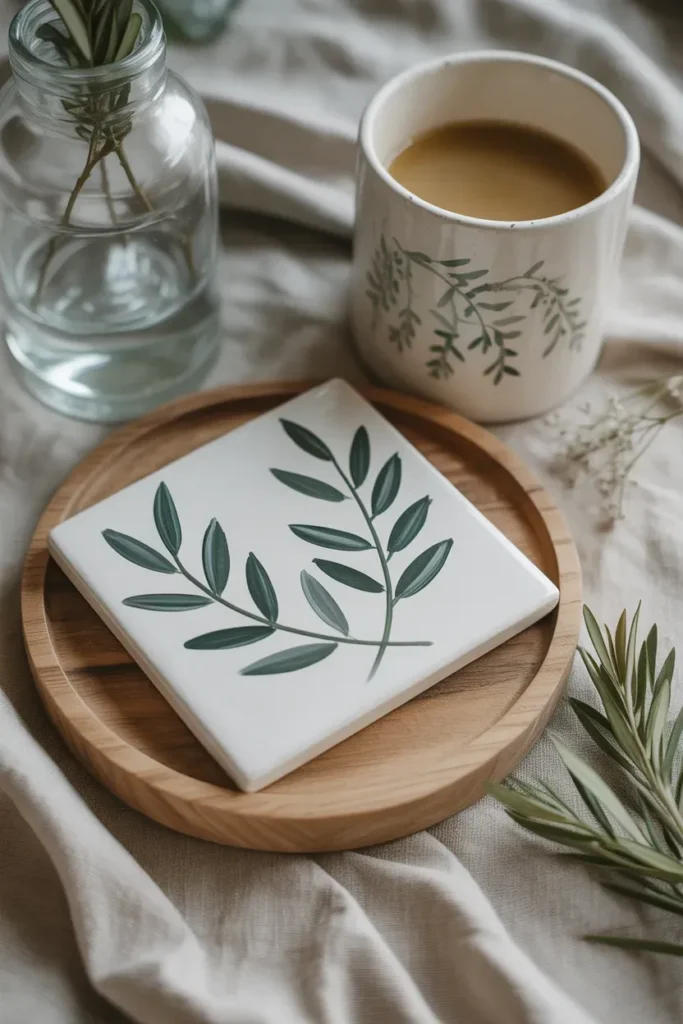 Hand Painted Tile Coaster