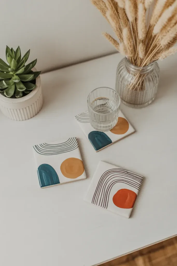Hand Painted Tile Coaster