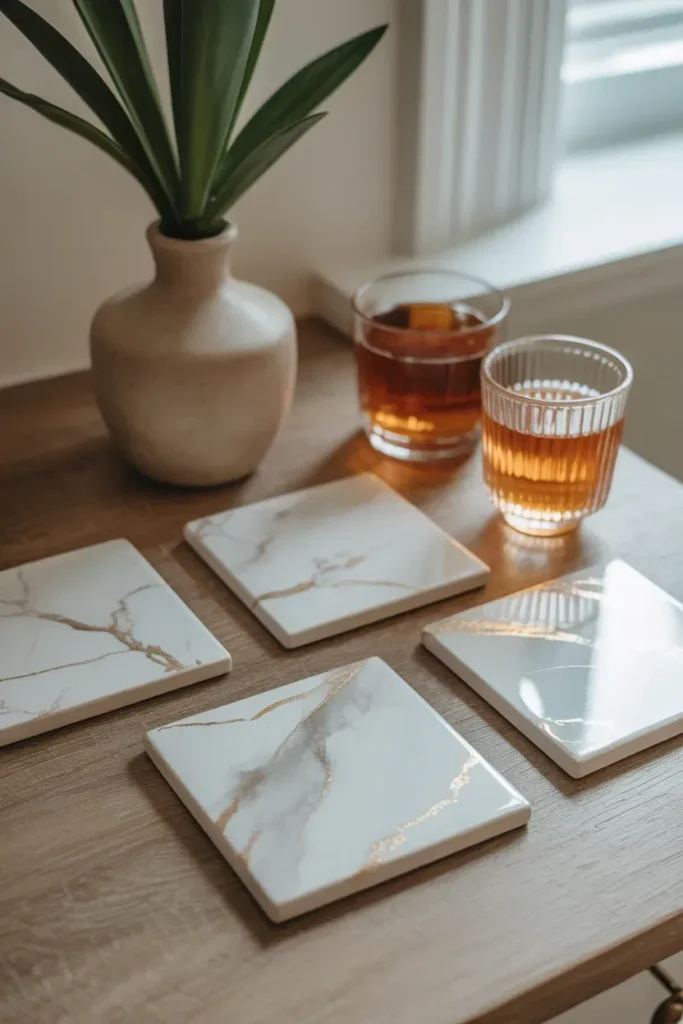 Hand Painted Tile Coaster