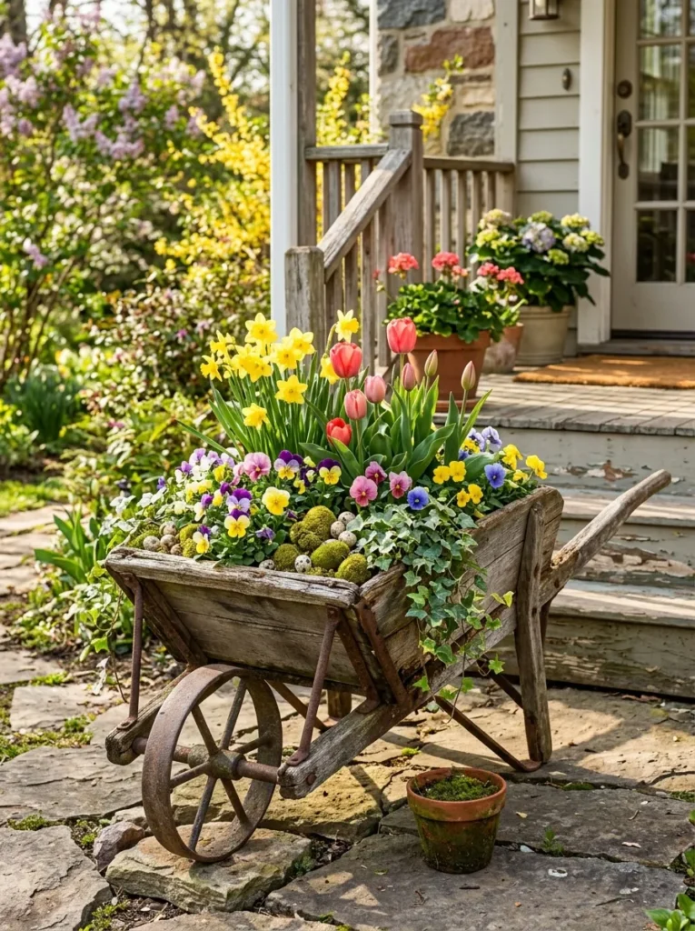 Easter Porch Decorating